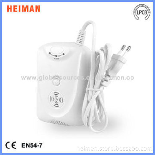 AC100-240V Standalone natural gas leakage detector support DC 9V back up battery